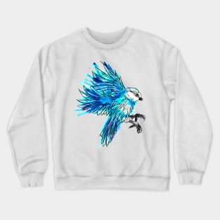 Water Colour Blue Bird Crewneck Sweatshirt